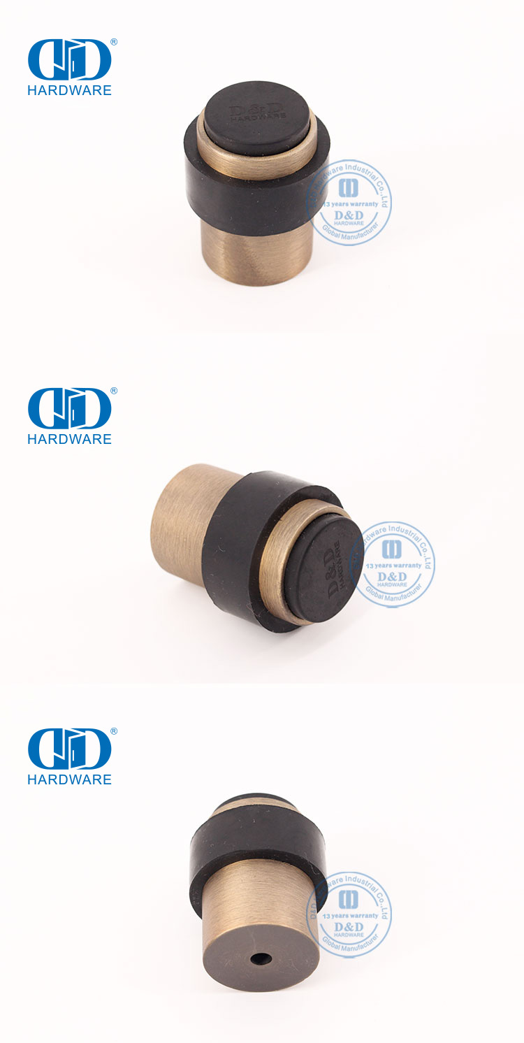 Yellow Antique Brass Door Stopper Rolha de porta de latão antigo amarelo