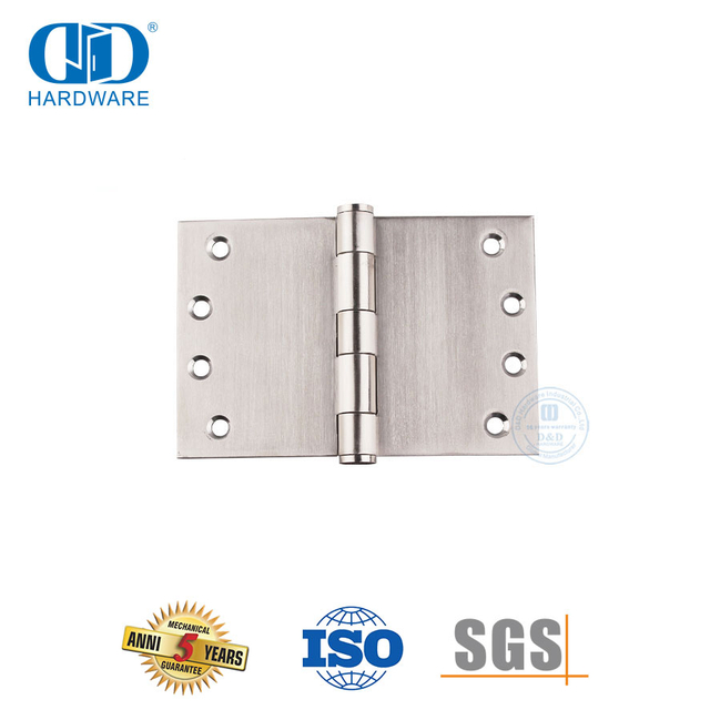 Dobradiça larga de projeção durável de aço inoxidável para porta grande-DDSS049-100x150x3.4mm
