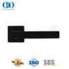 Maçanetas de porta quadradas pretas foscas com design moderno de boa qualidade-DDTH020-MB