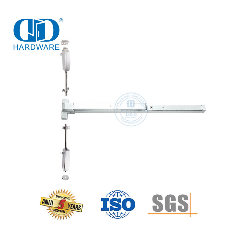 Acessórios de porta de aço inoxidável tipo vertical saída de pânico de meio comprimento Hardware-DDPD030-SSS