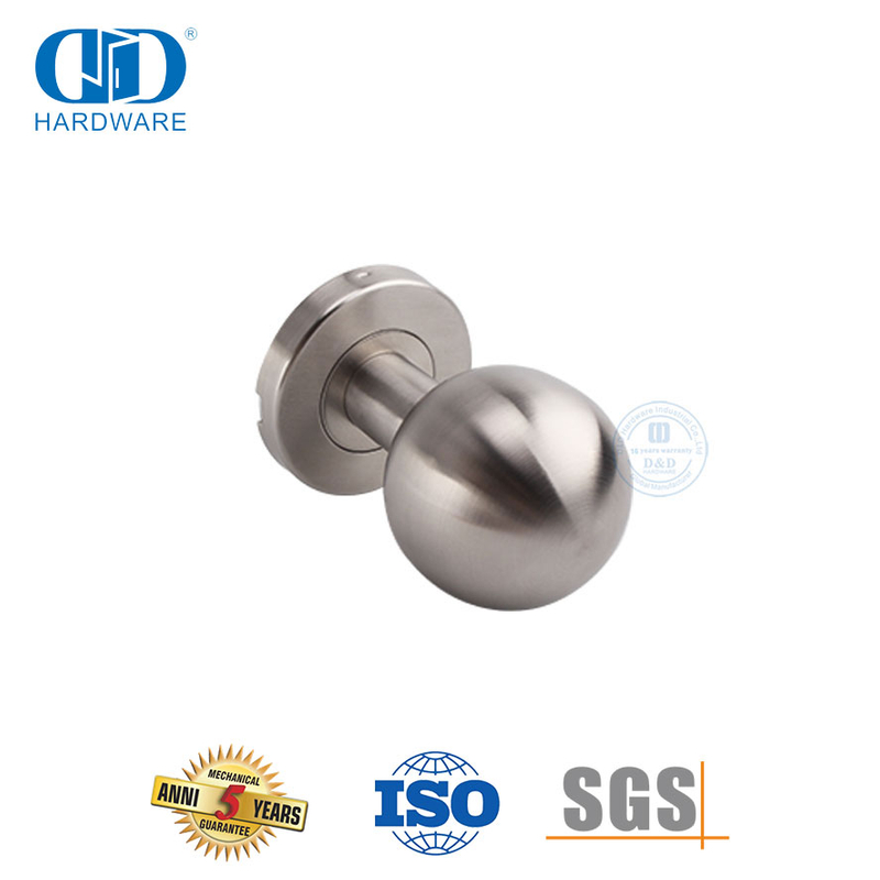 Maçaneta redonda em forma de esfera de aço inoxidável para porta de banheiro-DDTH031-SSS