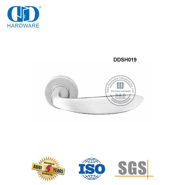 Acessórios de hardware de porta dupla design moderno segurança contemporânea maçaneta de porta sólida-DDSH019-SSS