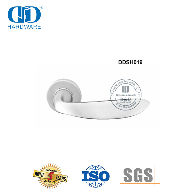 Acessórios de hardware de porta dupla design moderno segurança contemporânea maçaneta de porta sólida-DDSH019-SSS