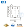 Dobradiça de porta comum simples de segurança em aço inoxidável de boa venda -DDSS004
