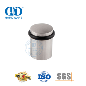 Hardware de porta de hospital Suporte de batente de porta de aço inoxidável de borracha preta acetinada-DDDS011-SSS