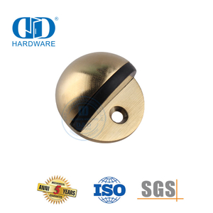 Hardware de porta de latão acetinado tipo durável montado no piso rolha de porta de liga de zinco-DDDS004-SB