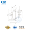 Dobradiça nivelada de aço inoxidável com ferragem de porta principal de alta qualidade-DDSS027-B