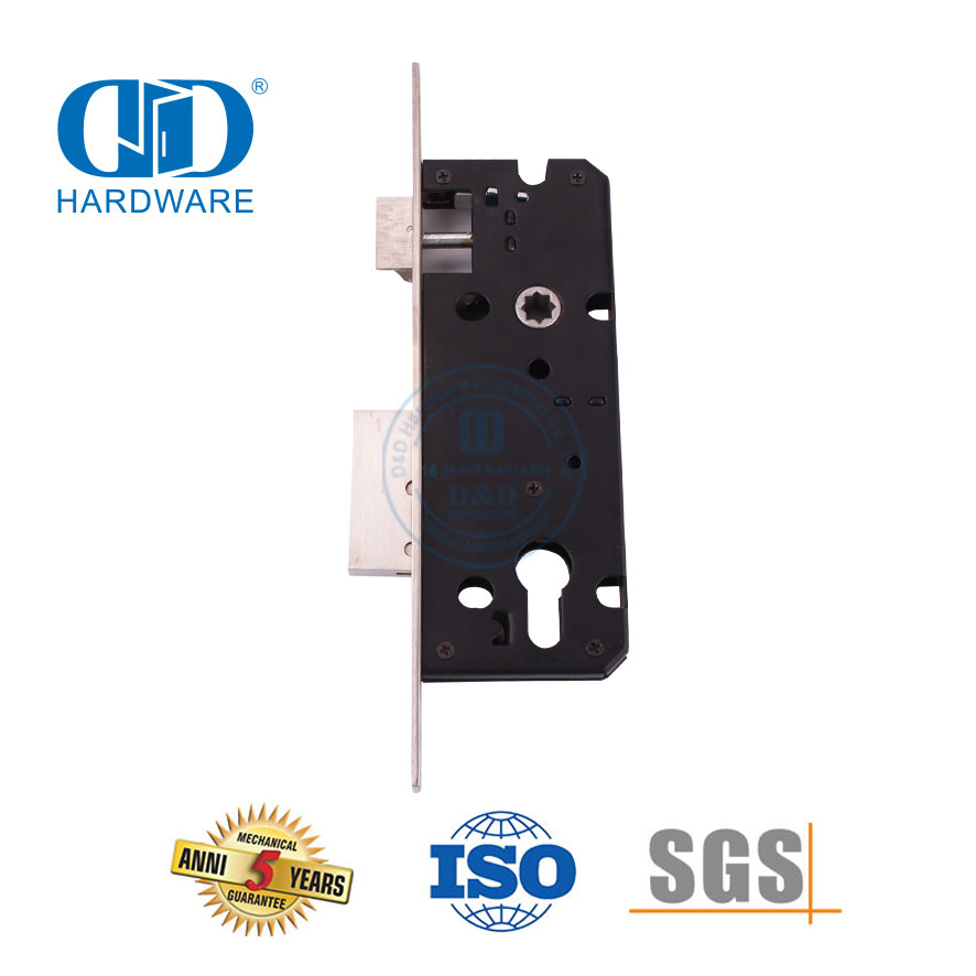 Para porta principal de metal, porta de encaixe em aço inoxidável Lock-DDML016-4585