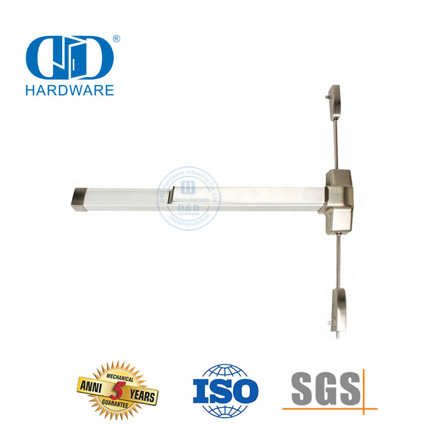 Dispositivo de pânico tipo haste vertical de meio comprimento para porta comercial-DDPD002-SSS