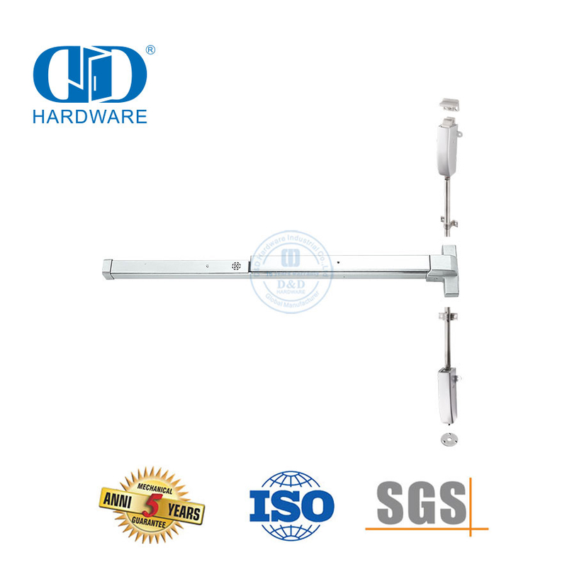 Acessórios de porta de aço inoxidável tipo vertical saída de pânico de meio comprimento Hardware-DDPD030-SSS