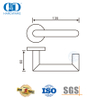 Conjunto de fechadura Mortise Acessórios de hardware Alavanca de ângulo reto duplo Handle-DDTH027-SSS