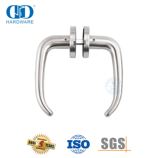 Maçaneta de porta com alavanca sólida de aço inoxidável padrão europeu para cozinha-DDSH004-SSS