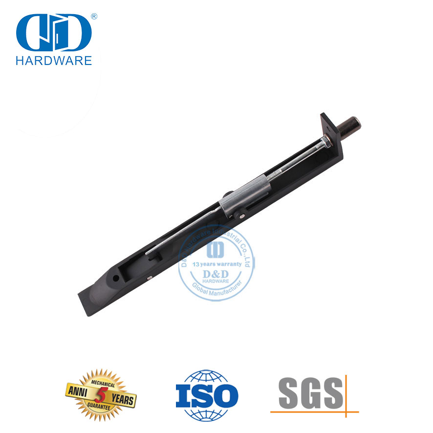 Hardware de porta de madeira em aço inoxidável resistente parafuso nivelado de 8 polegadas-DDDB001-MB