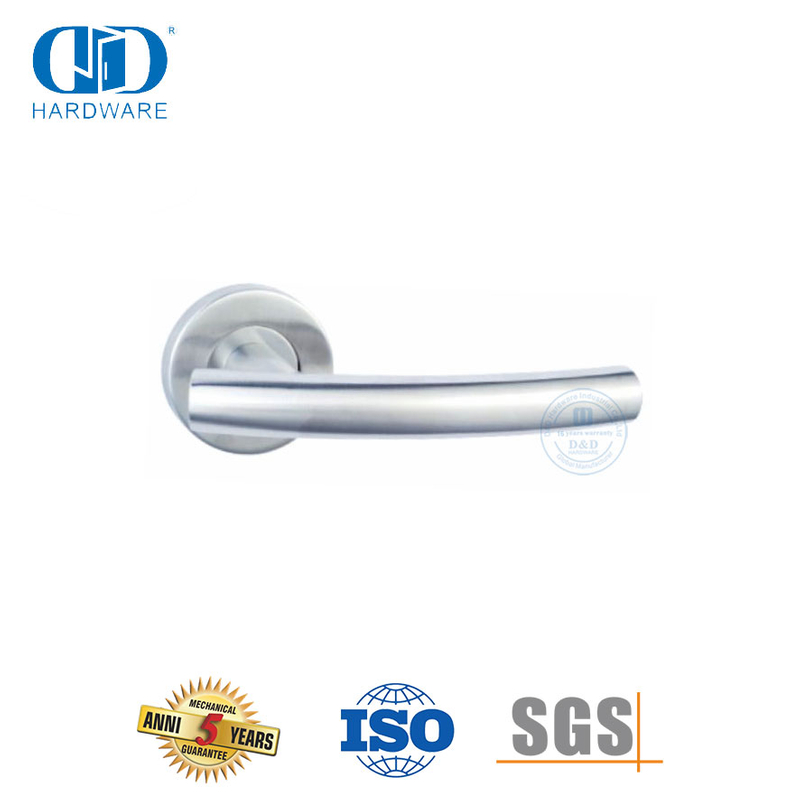 Moderna roseta redonda externa hardware de porta oca alavanca tubular Handles-DDTH013-SSS