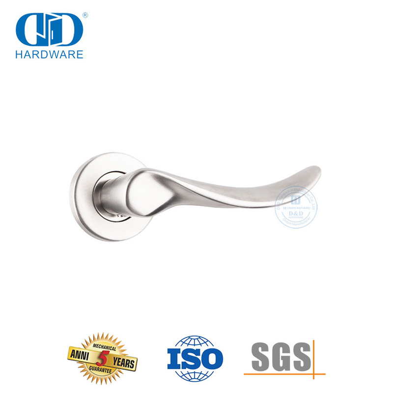 Hardware da porta principal SS 316 tipo onda alça de alavanca sólida-DDSH006-SSS