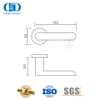 Maçaneta de alavanca sólida para fechadura de porta de quarto em roseta redonda-DDSH009-SSS
