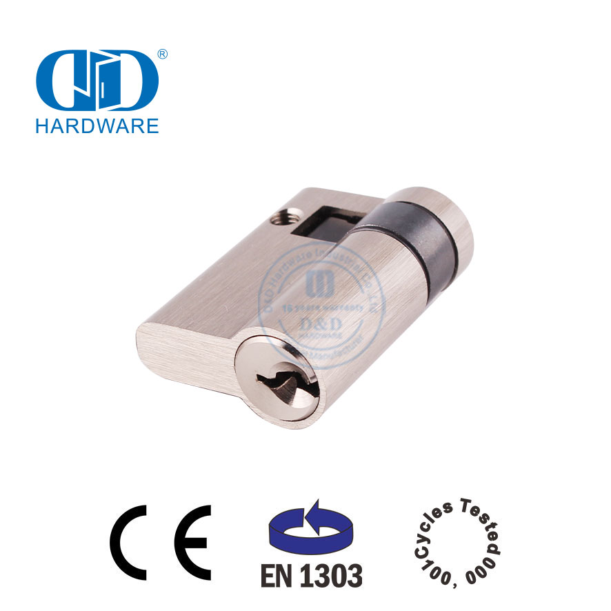 EN 1303 Cilindro de meia trava em latão maciço com chave regular-DDLC010-45mm-SN