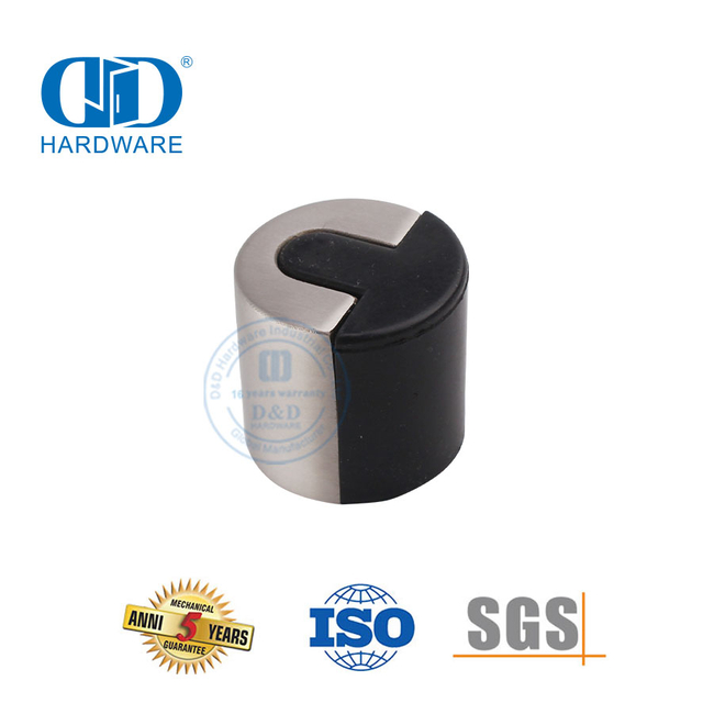 Rolha de porta interna de aço inoxidável acetinado de estilo moderno montada no chão Type-DDDS012-SSS