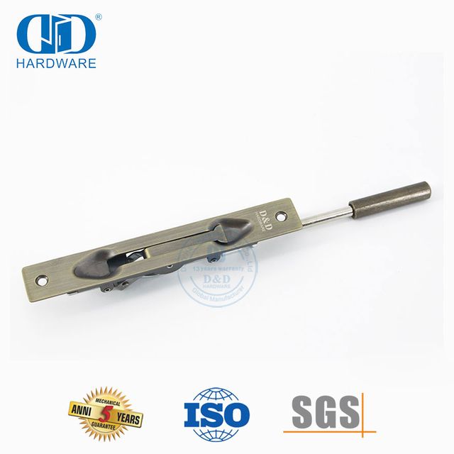 Parafuso nivelado com acabamento em latão antigo de aço inoxidável para porta de metal-DDDB011-AB