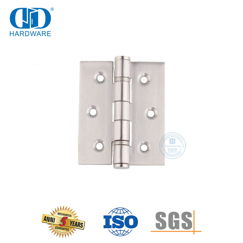 Dobradiça de porta com arruela de ponta plana com rolamento de esferas duplo de aço inoxidável-DDSS048-B