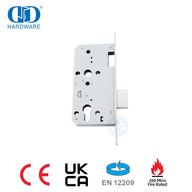CE EN12209 Fechadura de porta com fechadura de aço inoxidável com classificação de fogo de 240 minutos-DDML013-5572
