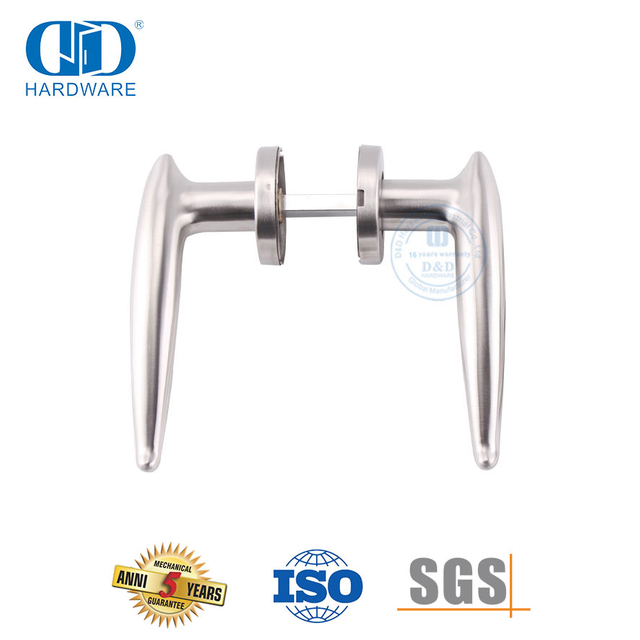 Alça de alavanca sólida de aço inoxidável com design simplificado para porta de alumínio-DDSH035-SSS