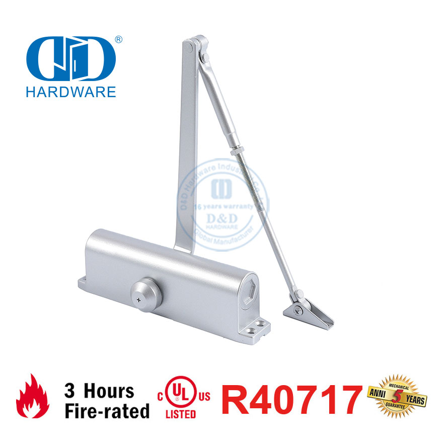 Venda quente para serviço pesado 80-120KG 1250mm CE UL 10C listado fecho de porta com classificação de fogo com verificação traseira-DDDC040