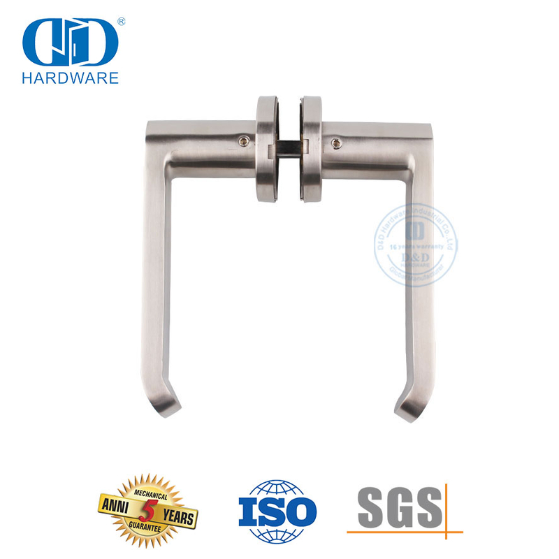 Hardware de porta de aço de fácil instalação Alavanca sólida de aço inoxidável Handle-DDSH028-SSS