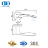 Alça de alavanca sólida tubular de aço inoxidável para banheiro de hotel para porta de madeira-DDSH001-SSS