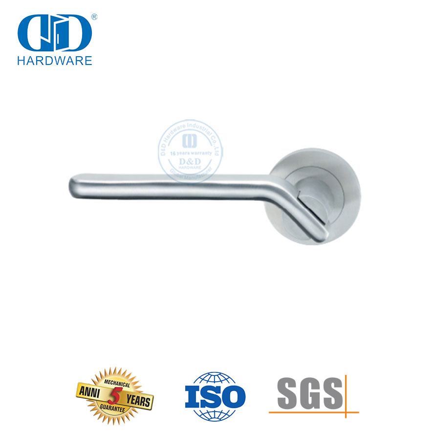 Acessórios europeus para portas dianteiras 304 maçanetas de porta com alavanca sólida de aço inoxidável-DDSH040-SSS