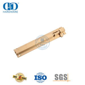 Parafuso de porta de trava de latão PVD acetinado Parafuso de torre de barril de segurança-DDDB016-PVD