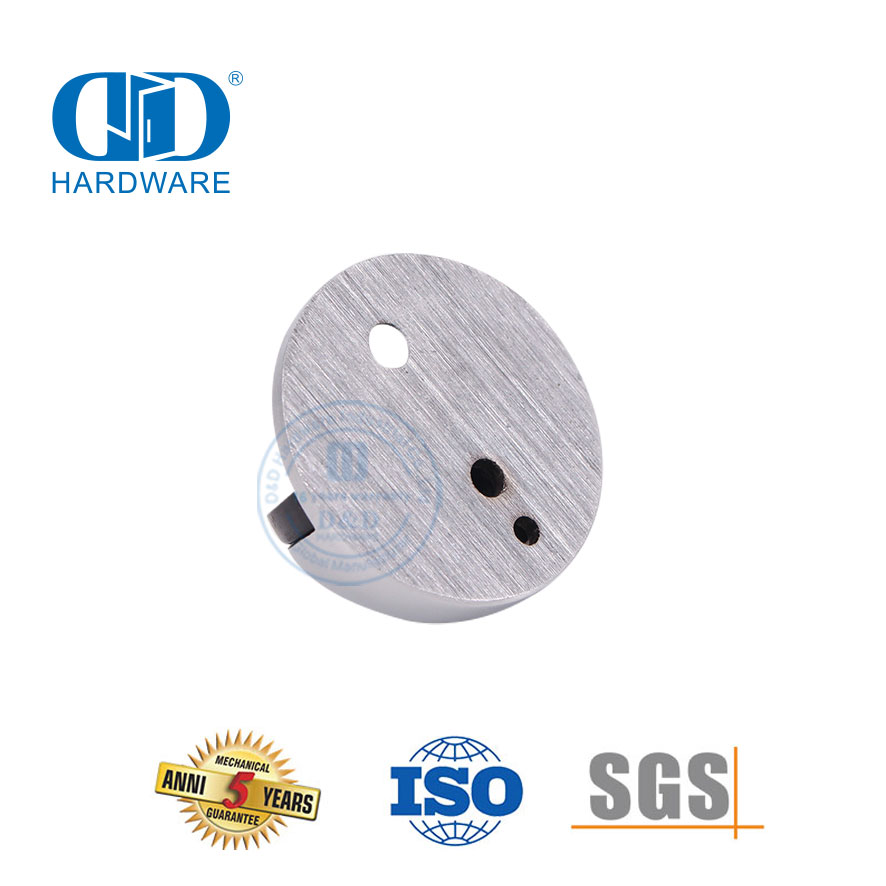 Suporte de batente de porta hemisférico anticolisão cromado acetinado meia cúpula-DDDS004-SC