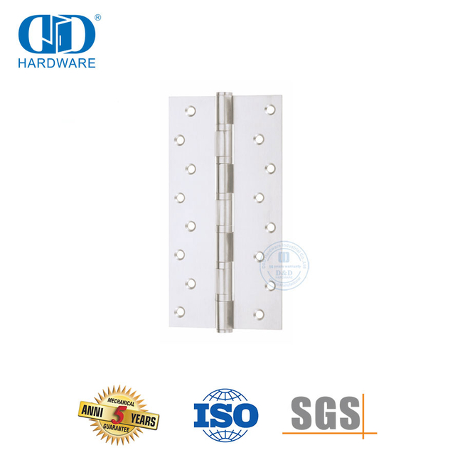Dobradiça de seis rolamentos de esferas de aço inoxidável de 8 polegadas para porta resistente-DDSS054