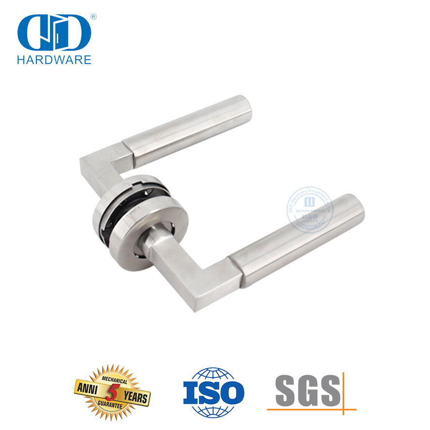 Maçanetas de porta com alavanca de estilo simples de aço inoxidável durável e sustentável moderno-DDTH023-SSS
