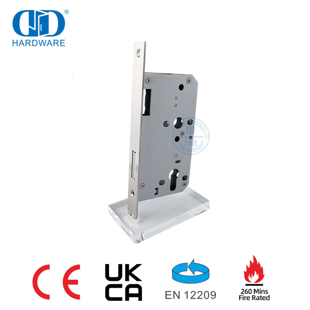 Fechadura de porta de aço inoxidável com classificação de fogo de 240 minutos para porta externa de balanço-DDML013-6072