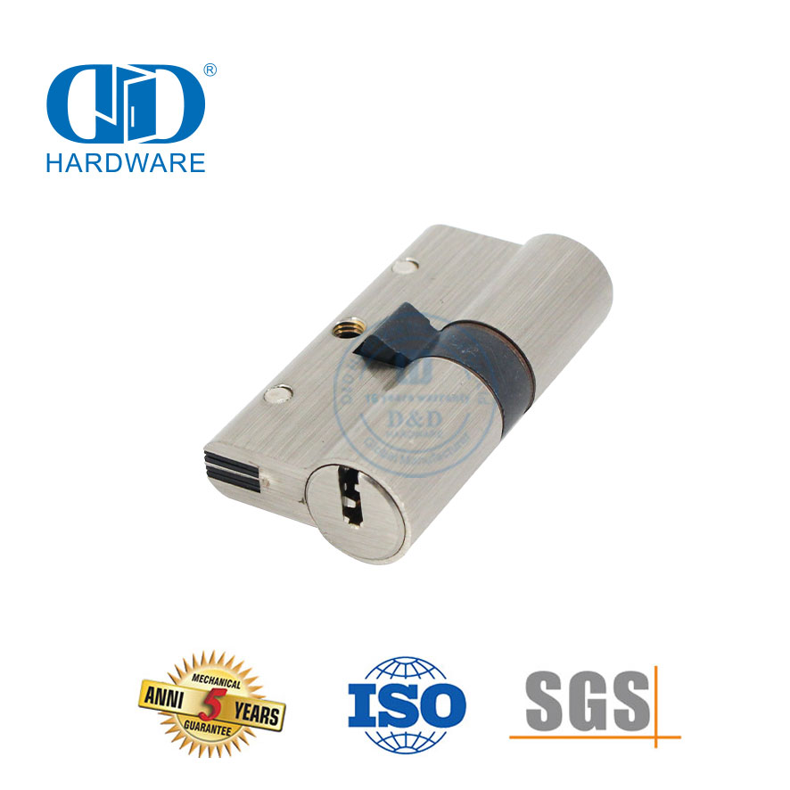Cilindro duplo de latão sólido de alta segurança com chave de ondulação-DDLC021-70mm-SN