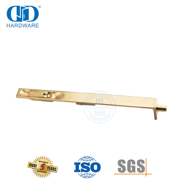 Parafuso embutido em forma de L de latão sólido para porta de madeira-DDDB004-SB