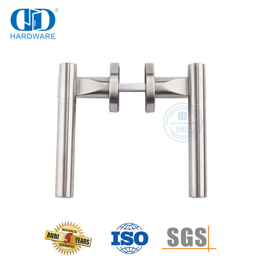 Hardware de porta composto de aço inoxidável 304 alavanca tubular sólida Handles-DDSH018-SSS