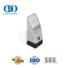 Rolha de porta triangular de níquel acetinado Rolha de borracha preta montada no chão-DDDS013-SN