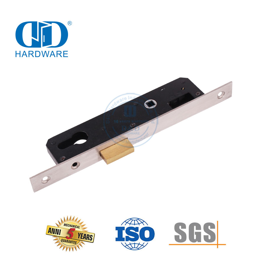 Fechadura estreita de ferragem de porta de aço inoxidável com chave para Storeroom-DDML023-2585