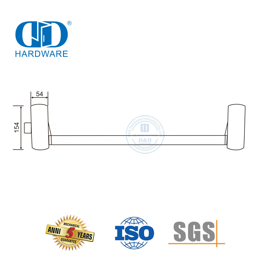 Hardware de saída de barra de pressão de aço inoxidável para edifício residencial comercial-DDPD021-SSS