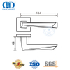 Maçaneta de porta sólida tubular triangular de aço inoxidável com acabamento em latão acetinado-DDSH056-SB
