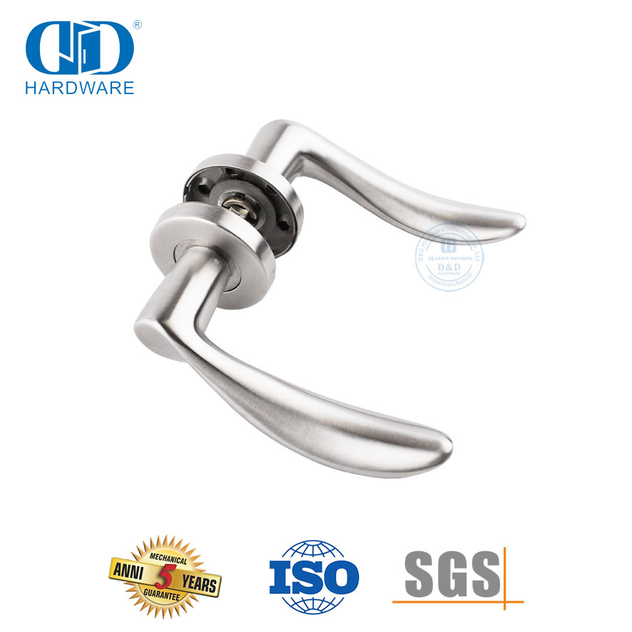 Hardware da porta principal SS 316 tipo onda alça de alavanca sólida-DDSH006-SSS