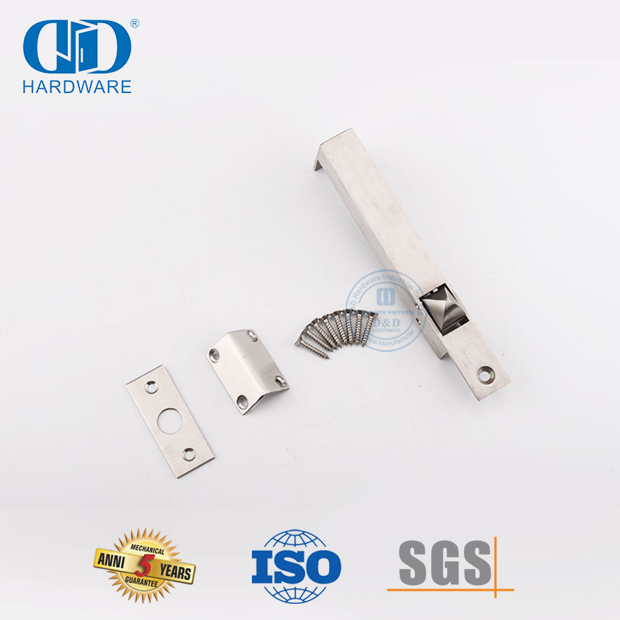Parafuso de porta nivelado automático lateral de aço inoxidável acetinado-DDDB023-SSS