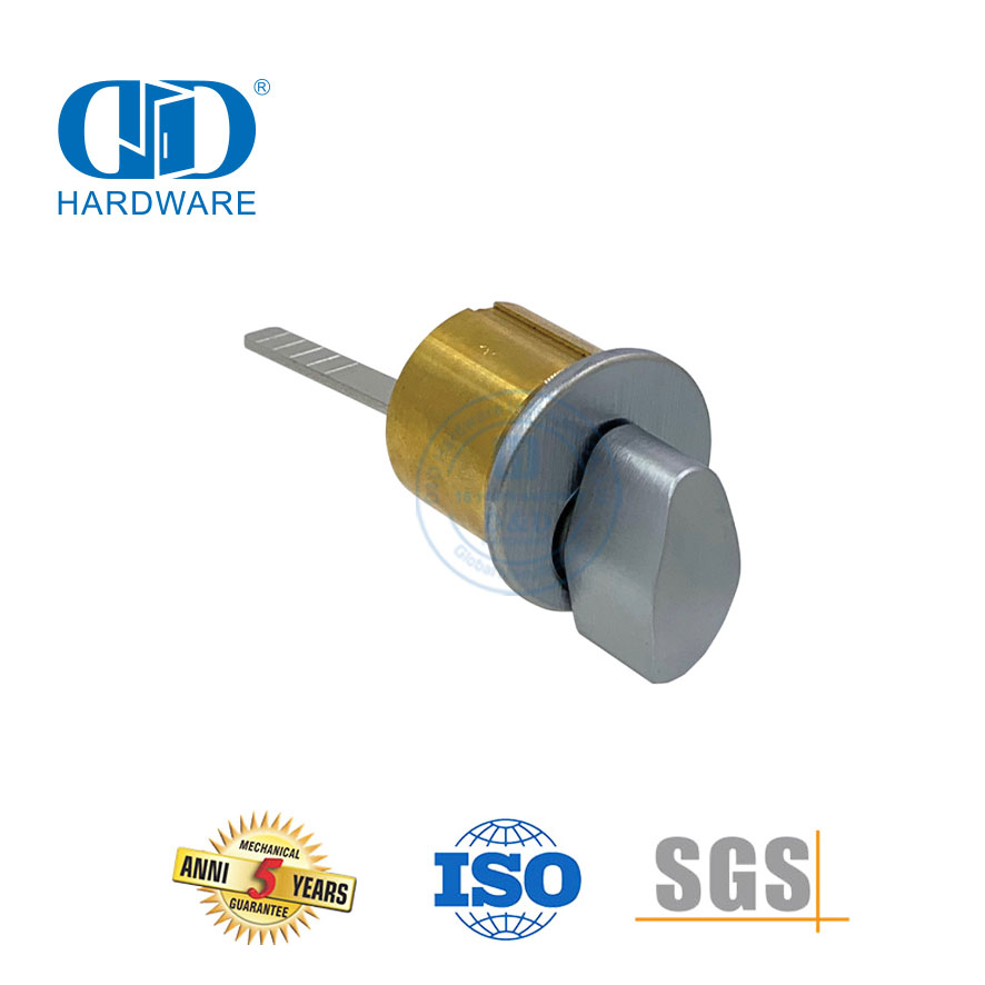 Cilindro de alavanca de botão de latão sólido para encaixe padrão americano Lock-DDLC017-29mm-SN