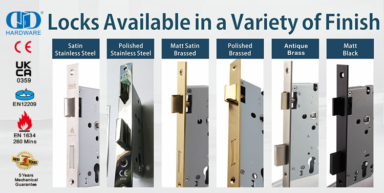 Inscreva-se para fechadura de porta de encaixe em aço inoxidável para porta de madeira-DDML016-4585