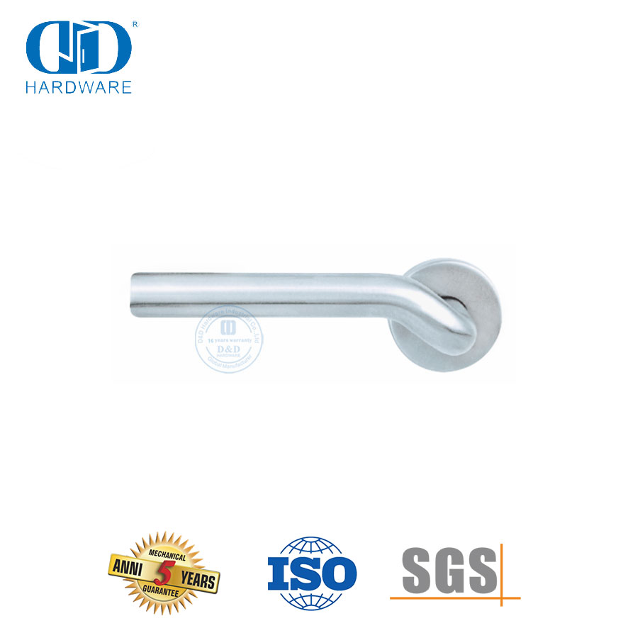 Maçaneta da porta com alavanca frontal SUS 304 de design simples e moderno -DDTH015-SSS