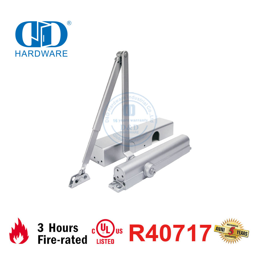 Alta qualidade 150kg 1400mm velocidade ajustável resistente ANSI UL certificado certificação porta corta-fogo Closer-DDDC042
