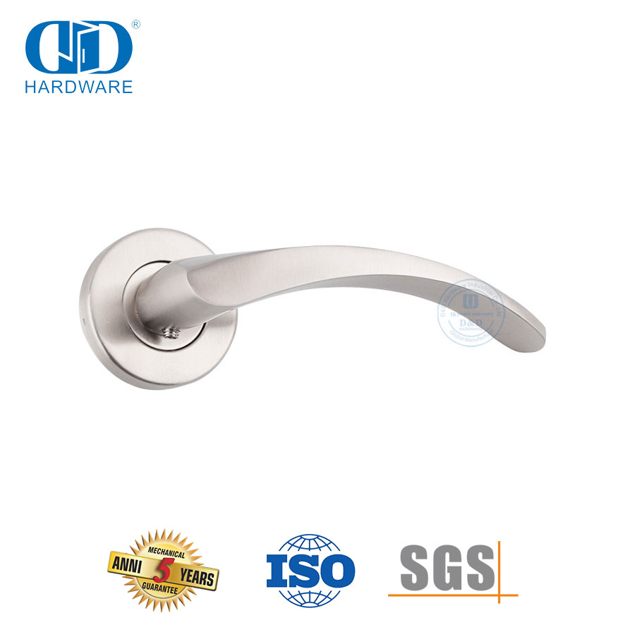 Maçaneta de porta tipo alavanca tubular de fundição de precisão de aço inoxidável-DDSH013-SSS