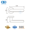 Maçanetas de porta tipo alavanca de porta principal de escritório em aço inoxidável sólido-DDSH011-SSS